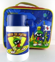 Vintage 1997 Marvin The Martian Insulated Lunch Box with Thermos Space Jam  - £14.50 GBP