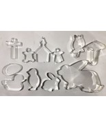 NOS Vintage EASTER Metal Cookie Cutters 7&quot; Bunny - Duck Church Chick Egg... - €15,40 EUR
