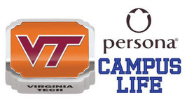 Persona Campus Plata de Ley Naranja Con Rojo VT Virginia Tech Europeo Charm Bead - £30.53 GBP