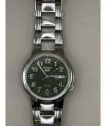 Vintage Seiko 5 Mechanical  21 Jewels Green Dial 7S26-02N0 Japan SS - $98.01