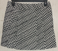 Excellent Womens Lizgolf Black &amp; White Houndstooth Check Skort Size 10 - £18.84 GBP