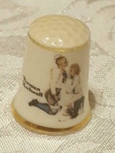 Collectible Danbury Mint Porcelain Thimble - Norman Rockwell - Personal Touch - £15.56 GBP