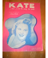 Vintage Kate By Irving Berlin Kate Smith Sheet Music 1946 - £3.90 GBP