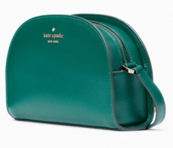 Kate Spade Perry Dark Green Leather Dome Crossbody K8697 NWT Deep Jade $279 FS - £71.37 GBP