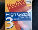 New Sealed Kodak VHS Video Cassette Tapes T-120 Blank High Standard 3 Pack  - $27.10