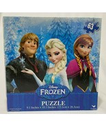 Disney Frozen 63 PCs 9&quot; X 10.3&quot; / 23.1cm X 26.3cm Puzzle, New - £5.57 GBP