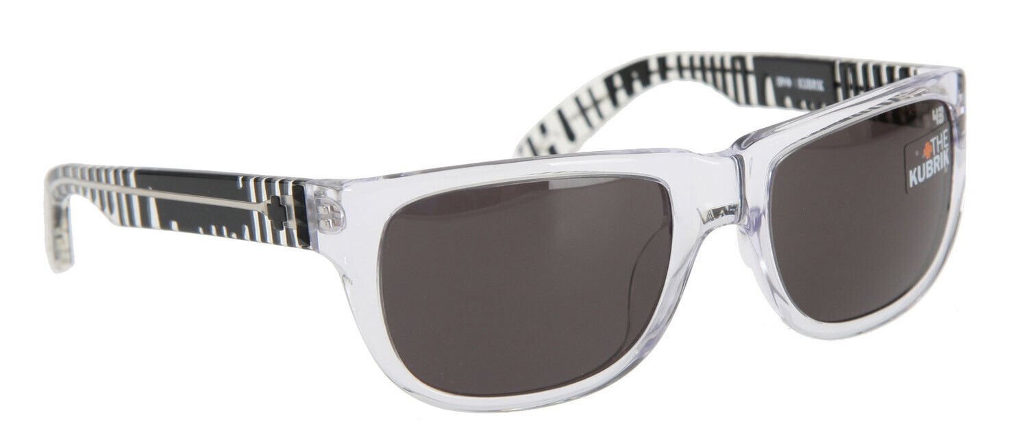 Spy Optic Ken Block Kubrik Men's Sunglasses Clear Black Drips Frame Grey Lenses - $60.76