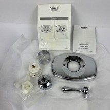 OEM GROHE 19 722 AV0 GENEVA THERMOSTAT SHOWER VALVE TRIM Chrome Finish - $188.09