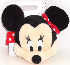 Disney Store Minnie Mouse Bracelet Purse Wristlet Plush Head Satin Lined New - $12.95