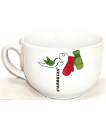 Starbucks Coffee Mug 2011 21.9 ozs Christmas Holiday Red Green Mittens Bird - £15.76 GBP
