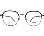 KLiik Eyeglasses Frames 684 M100 Black Gray Round Hexagon Full Rim 48-19... - $74.58