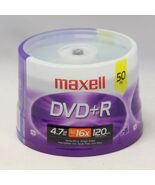 50 Pack Maxell DVD+R Recordable Disks 16x One Sided 4.7GB  120 Min. - $271.88 MXN