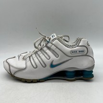 Nike Shox NZ 488312-102 Womens White Blue Lace Up Running Shoes Size 8 - $49.49