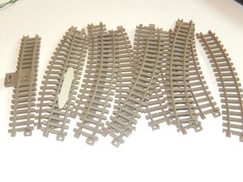 PLASTIC TRAIN TRACK - APPROX 3/4&quot; WIDE- 12 SECTIONS - H9 - $4.74