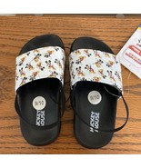 Disney Mickey Mouse Slide Sandals Toddlers Sz 9/10 Black White Strap Lig... - $10.88