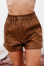 Leather Women Pant Stylish Short Designer Cocktail Genuine Party Fit Brown Wear - £81.78 GBP