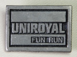 Uniroyal Inc Fun Run Pewter Pin Employee Company Event 1980s Corporate - $5.00