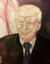 Large 20&quot; Figures &amp; Portraits Abstract President Elect:Trump -rdoward fine art - £347.96 GBP