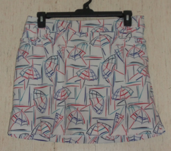 New Womens Izod Golf Pretty Umbrella Print Skort W/ Pockets Size 8 - £21.94 GBP