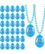 30 Easter Egg LED Light up Necklace Flashing Necklaces Easter Party Favo... - £18.26 GBP