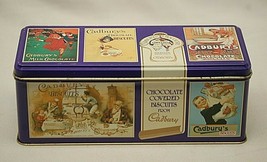 Cadbury&#39;s Chocolate Biscuits Hinged Metal Tin Box Advertising Ads Container a - £15.91 GBP