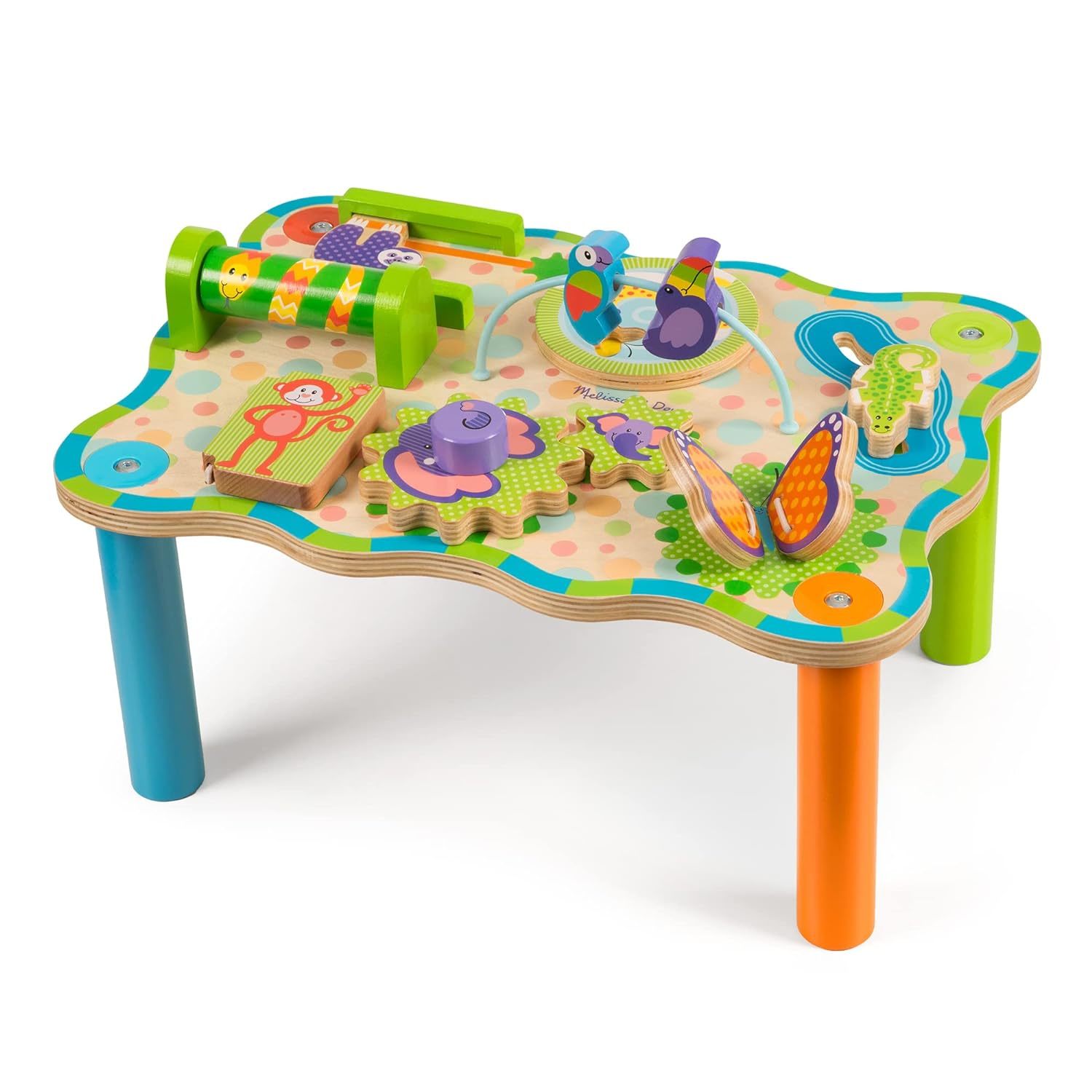 Primary image for Melissa & Doug First Play Childrens Jungle Wooden Activity Table for Toddlers Mu