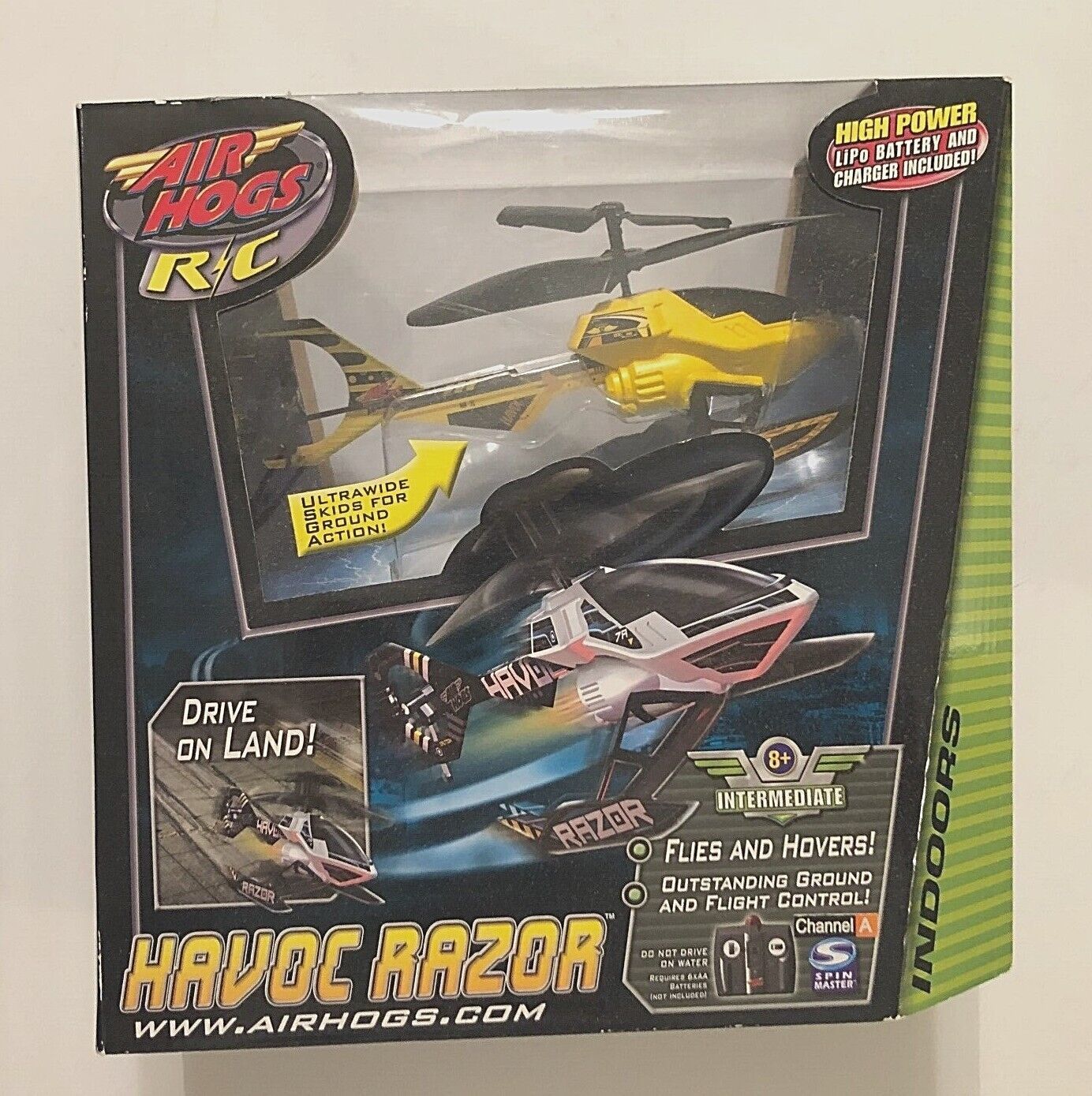 AIR HOGS R/C Havoc Razor Helicopter Yellow Spin Master 2008 New - $32.86