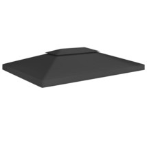  2-Tier Gazebo Top Cover 1 oz/ft² 13.1'x9.8' Black - €108,74 EUR