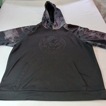 And 1 Men’s Black & Dyed Gray Sleeves Hoodie Sweatshirt Measured Chest 51" image 7