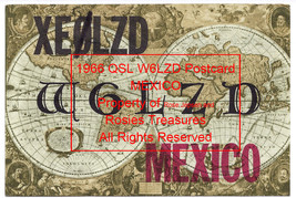 1966 Postcard MEXICO Print Antique World Map Winton D. Teel Ham Radio QS... - £22.75 GBP