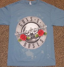 New Guns N Roses Faded Roses Bullet Logo Licensed Concert Band T-Shirt - £16.87 GBP+