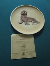 1979 The Baby Animals &quot;Akiku - The Seal Pup&quot; Handsigned Collector Plate Nib Orig - £43.36 GBP