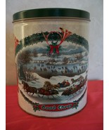 VINTAGE “GOOD CHEER” HOLIDAY ROUND COOKIE TIN. (#0026)  - €11,28 EUR