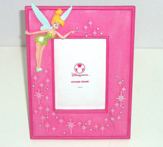 Disney Store Tinker Bell Photo Frame Picture Hot Pink Glitter Stars Girls Room - $24.95