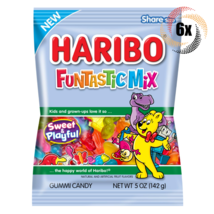 6x Bags Haribo Funtastic Mix Flavored Sweet &amp; Playful Fat Free Gummi Candy | 5oz - $22.62