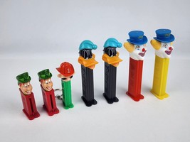 PEZ Dispenser Lot Fireman Mini Keychain, Lucky Charms, Daffy Hip Hop, Clowns - $18.21