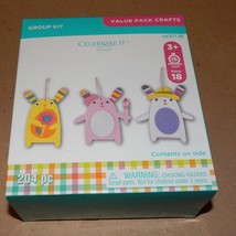 Easter Kids Crafts Foam Shapes &amp; Stickers Group Kit 204pc Makes18 Orname... - $8.49