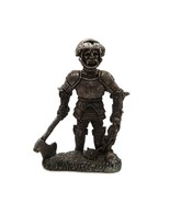 Vintage Calhoun St. Pewter Knight in Armor Crusader miniature figurine - $224.64 MXN