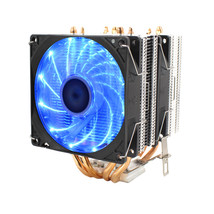 LANSHUO CPU Silent Double Fan 4 Heat Pipe 2 Wire Intelligent Temperature Control - £27.17 GBP