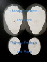 Replacement Electrode Pads COMBO(2 Lg, 2 Sm Oval)For Aurawave Aura Wave Massager - $7.87