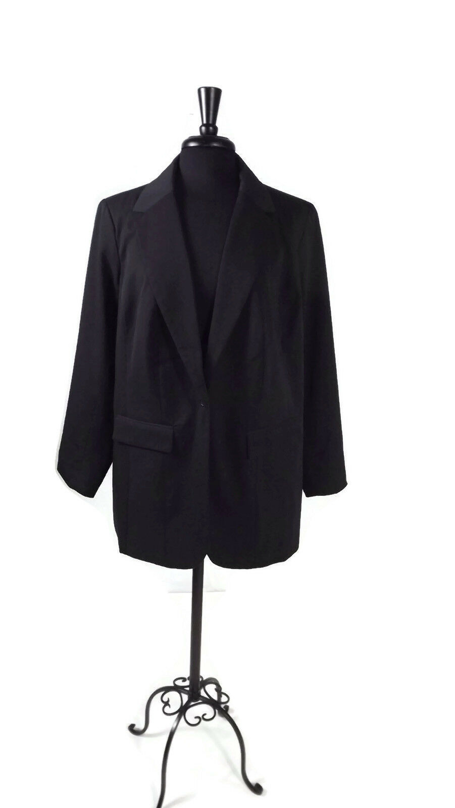 denim 24/7 Womens Ladies BLACK Career to Casual Jacket Blazer Size 14 W - $15.96