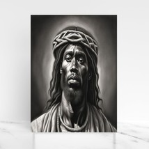 African Black Jesus Drawing Sketch print &quot;11x17&quot; By Shantress Nicole - £31.65 GBP