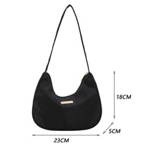 Crescent Small Handbag Women Nylon Solid Color Hand Bag Sequin Designer Bags Lad - £46.42 GBP