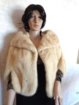 Mink Bolero Vintage Blonde labeled Exclusively for Kaufman&#39;s of Chicago. (#0308) - £319.73 GBP