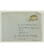 Vintage Postal Stamp History IRAQ To USA Envelope Cover VPI &amp; SU VT Agri... - £14.79 GBP
