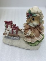 My Blushing Bunnies The Gift Of Friendship Is Never Far Behind Enesco 1996 Sled - £10.60 GBP
