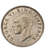 1942 New Zealand Silver 1/2 Crown in AU Condition KM #11 - $1,604.56 MXN