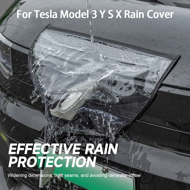 For Tesla Model 3 Y S X Car Charging Rain Cover Outdoor Electric Car Accessorie - £17.34 GBP