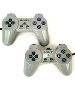 Lot of 2 PlayStation 1 PS1 Controllers - Gray OEM  - €17,05 EUR