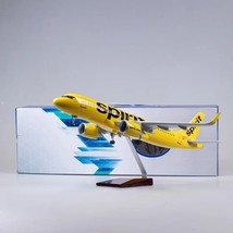 47CM 1/80 Airplane A320NEO Spirit Airlines Model With Wheel Landing Gear - £74.56 GBP+